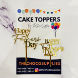 Happy Father's Day | Medium Cake Topper | Pack of 5pcs