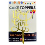 It's a Girl Cake Topper | Gold