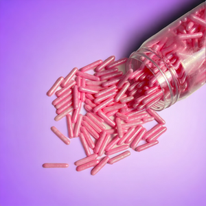 Imported Pink Rod Sprinkles | 50 grams