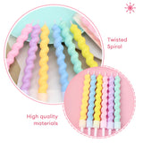 Cute Aesthetic Thick Korean Spiral Candle (Pack of 6pcs)