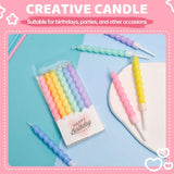 Cute Aesthetic Thick Korean Spiral Candle (Pack of 6pcs)