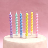 Cute Aesthetic Thick Korean Spiral Candle (Pack of 6pcs)