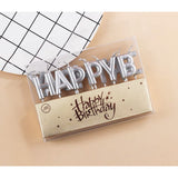Happy Birthday Candle set | SIlver
