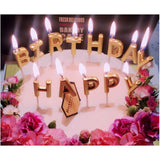 Happy Birthday Candle set | Gold