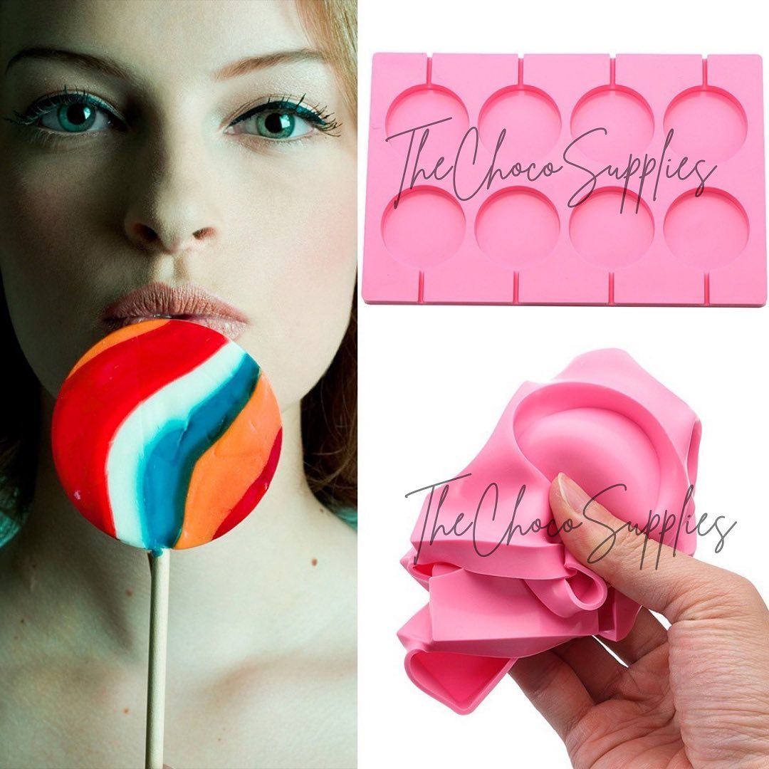 Silicone Isomalt Plain Lollipop Mould TheChocoSupplies