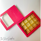 12 cavity Pink Soft Slider Chocolate Box