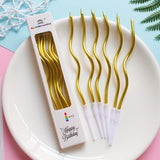 Spiral Candles (Pack Of 6pcs) | Gold