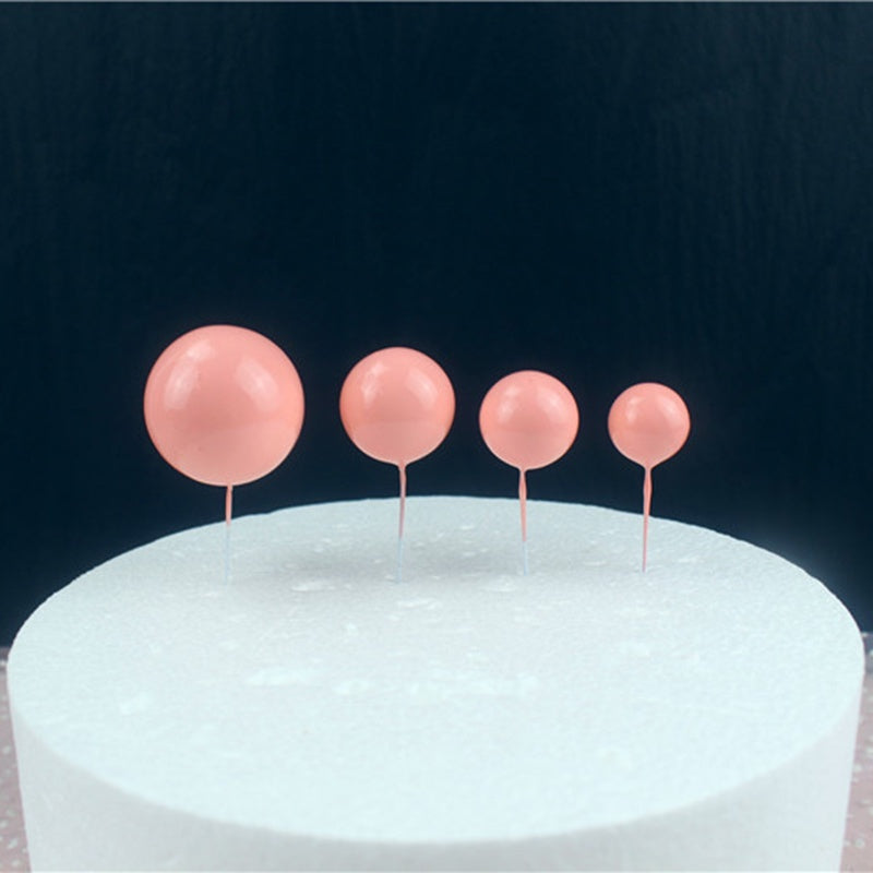 Cake Ball Toppers, Pink Gold Rose Gold Cake Decorations 20pcs 