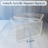 6 inches Square  | Acrylic Cake Spacer